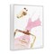 Stupell Industries Glam Perfume Bottle Splash Pink Gold Framed Giclee Art